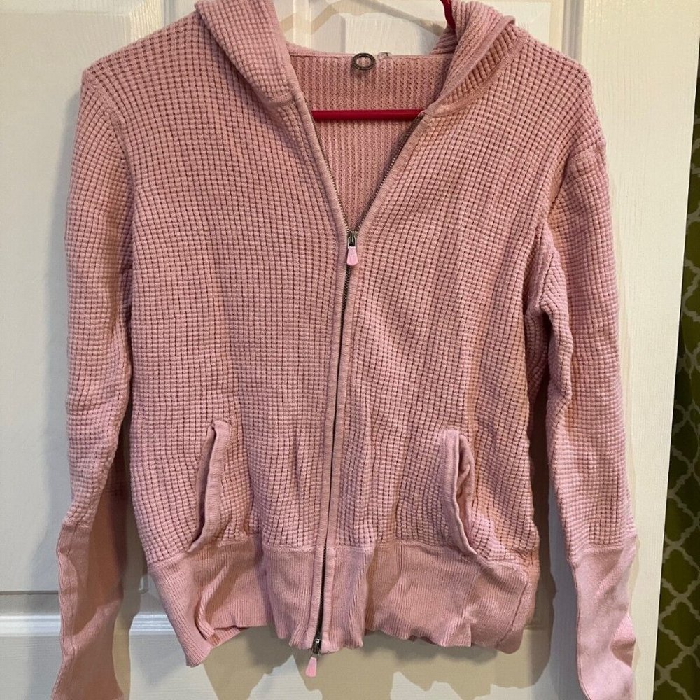 Anthropologie "One Girl Who" Pink Knit Hooded Sweater